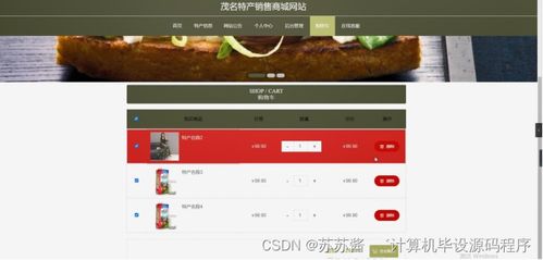 java计算机毕业设计茂名特产销售商城网站 程序 lw 部署